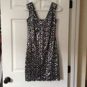 GUESS Silver Sequins Sleeveless Party Dress Size 4